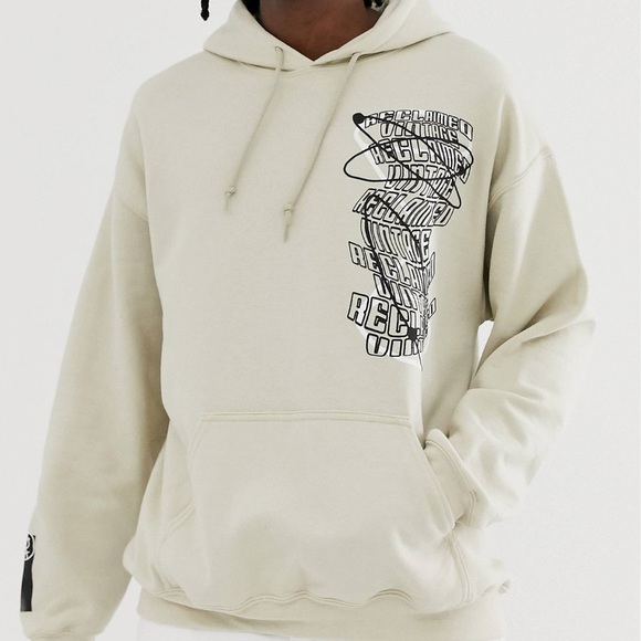 Reclaimed Vintage Scribble Hoodie - Picture 1 of 9